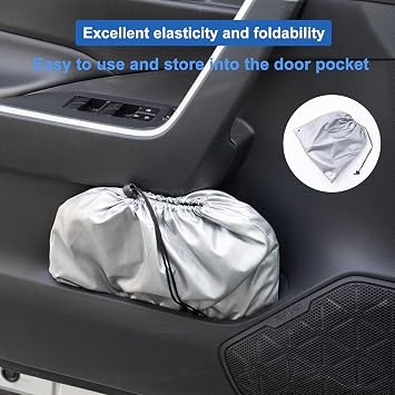 JDMCAR Liner Accessories (Black Trim) and Upgrade Front Windshield Sun Shade Compatible with Toyota RAV4 Accessories 2019-2024