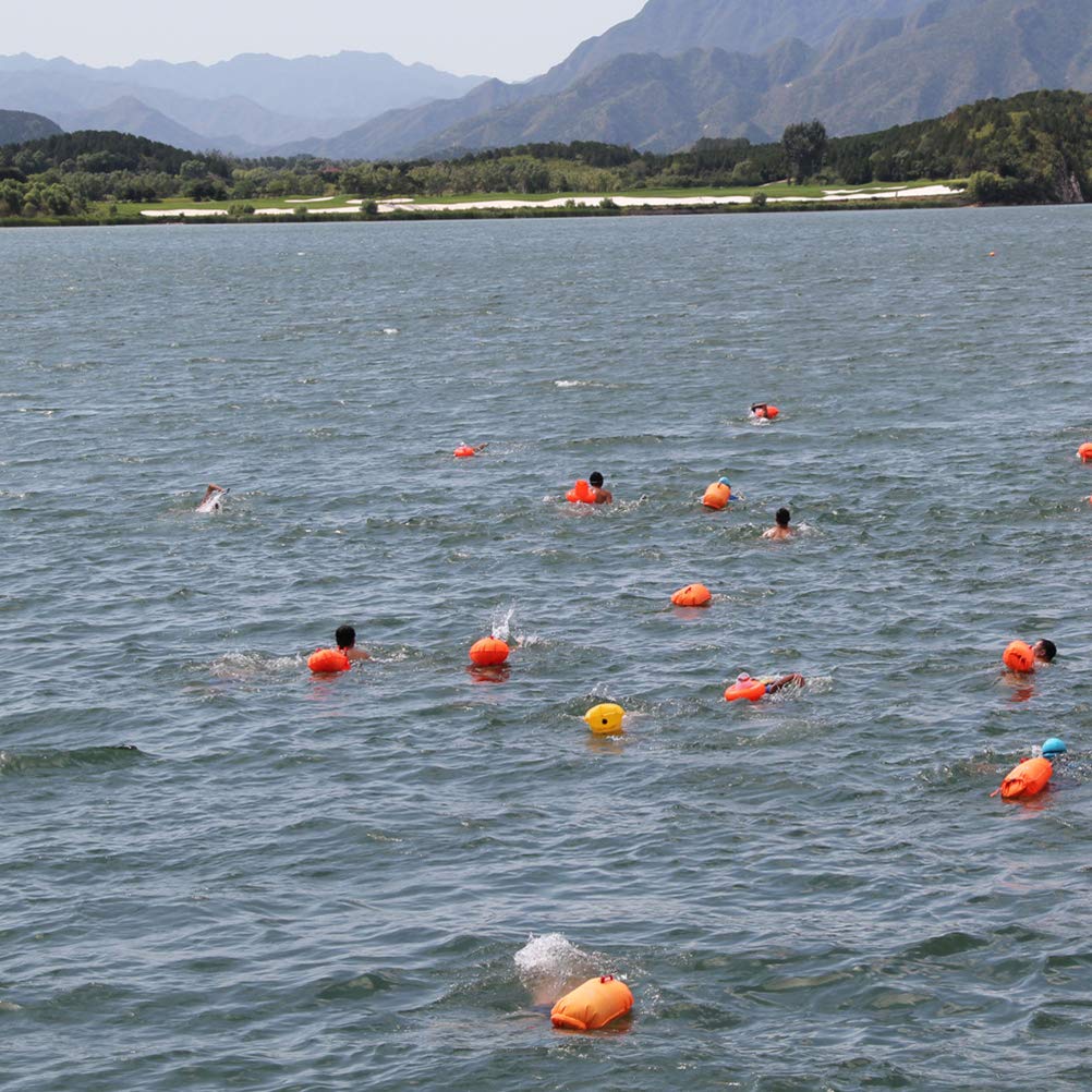 Boya de natación, Flotador de Seguridad de Burbujas de natación de PVC Duradero y Bolsa Seca con cinturón Ajustable para Deportes acuáticos, Nadadores de Aguas Abiertas, kayakistas y buceadores (ro