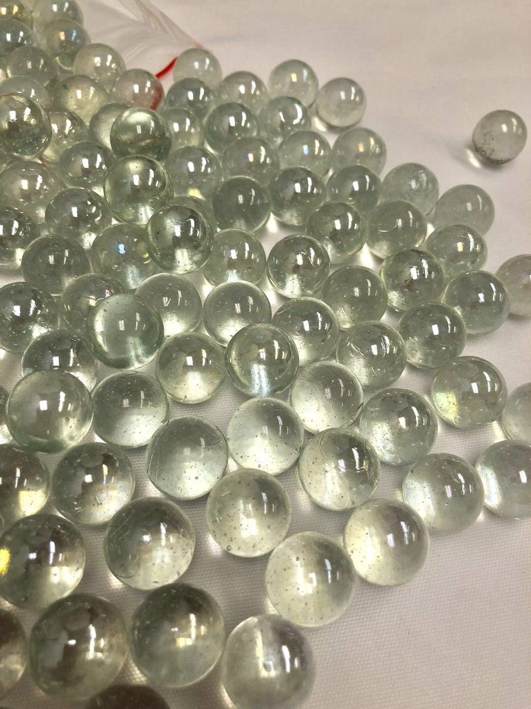 Easythru Round Clear Glass Marbles for Embellishing, Crafting and Creating ; 16 mm