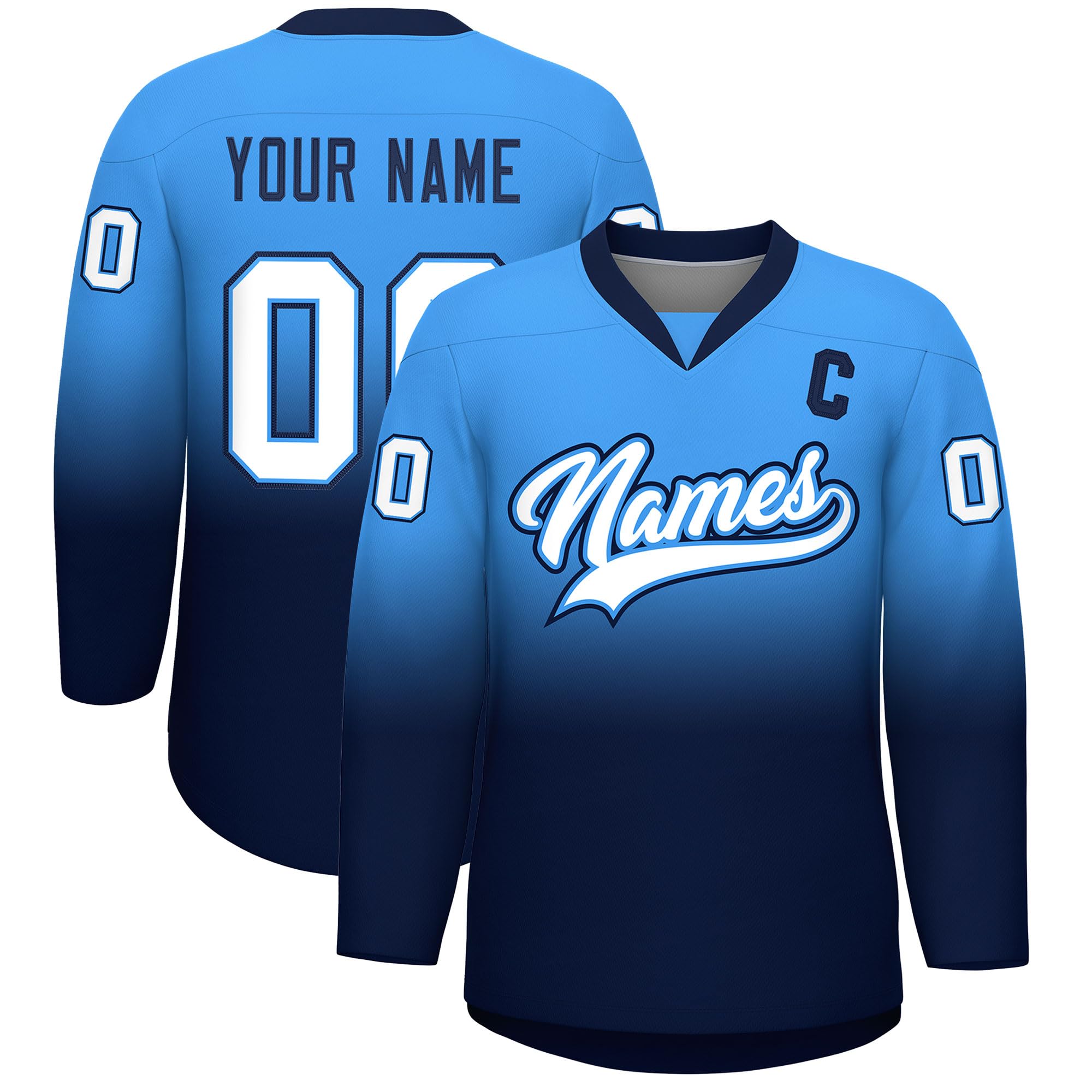 KXK Personalized V-Neck Hockey Jerseys for Men Youth,Custom Hockey Uniform Stitched or Printed Name Number Logo
