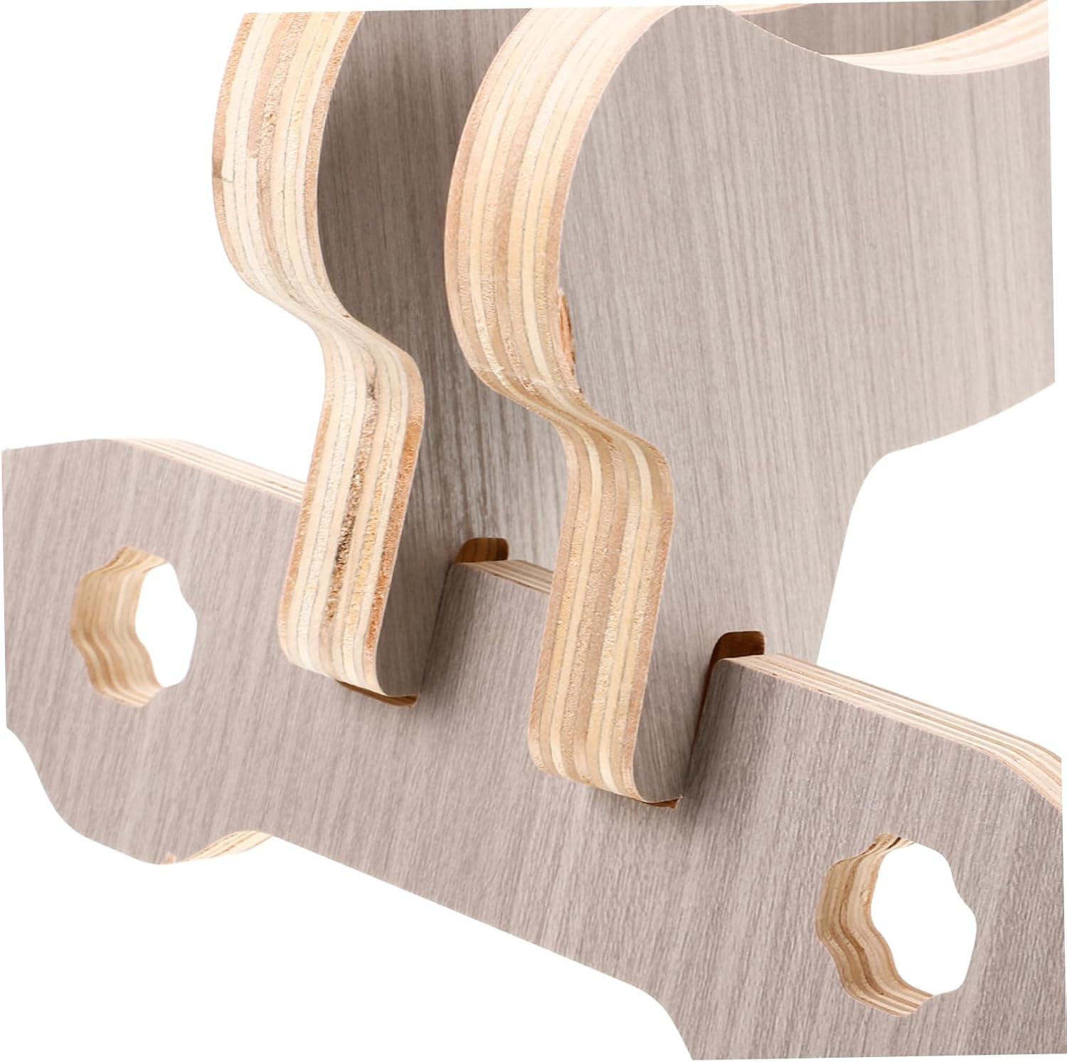 Portable Bike Stand Easy Installation Bicycle Support for Mountain and Road Bikes Elegant Gray Oak Finish Versatile Design for Home Store Use