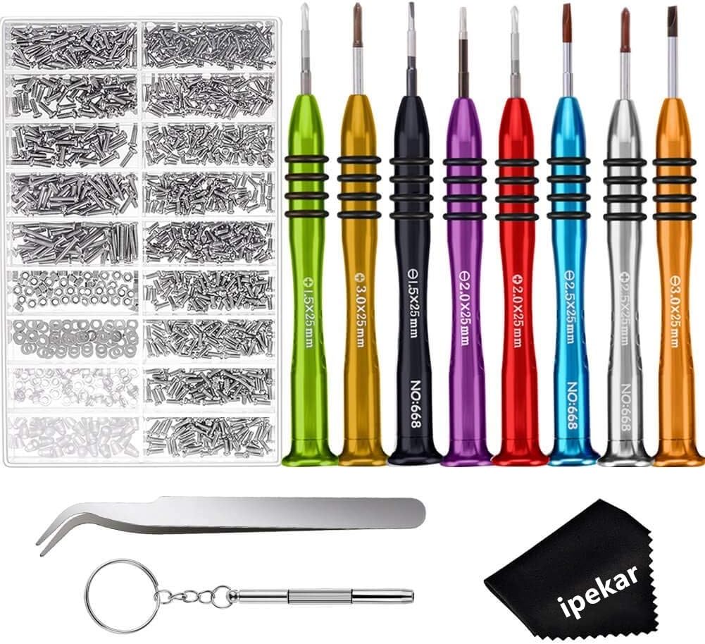 Eyeglass Repair Kit, 8PCS Premium Precision Magnetic Screwdrivers and Screws for Glasses, for Sunglass Repair Watches Electronics Computer