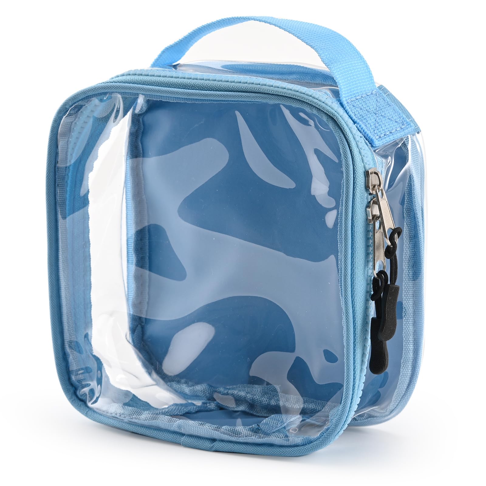 fiezkaa Quart Size Travel Bag TSA Approved 3-1-1 Clear Toiletry Bag, Carry On Liquid Pouch, Lake Blue, Clear Tsa Approved Toiletry Bag Quart Size