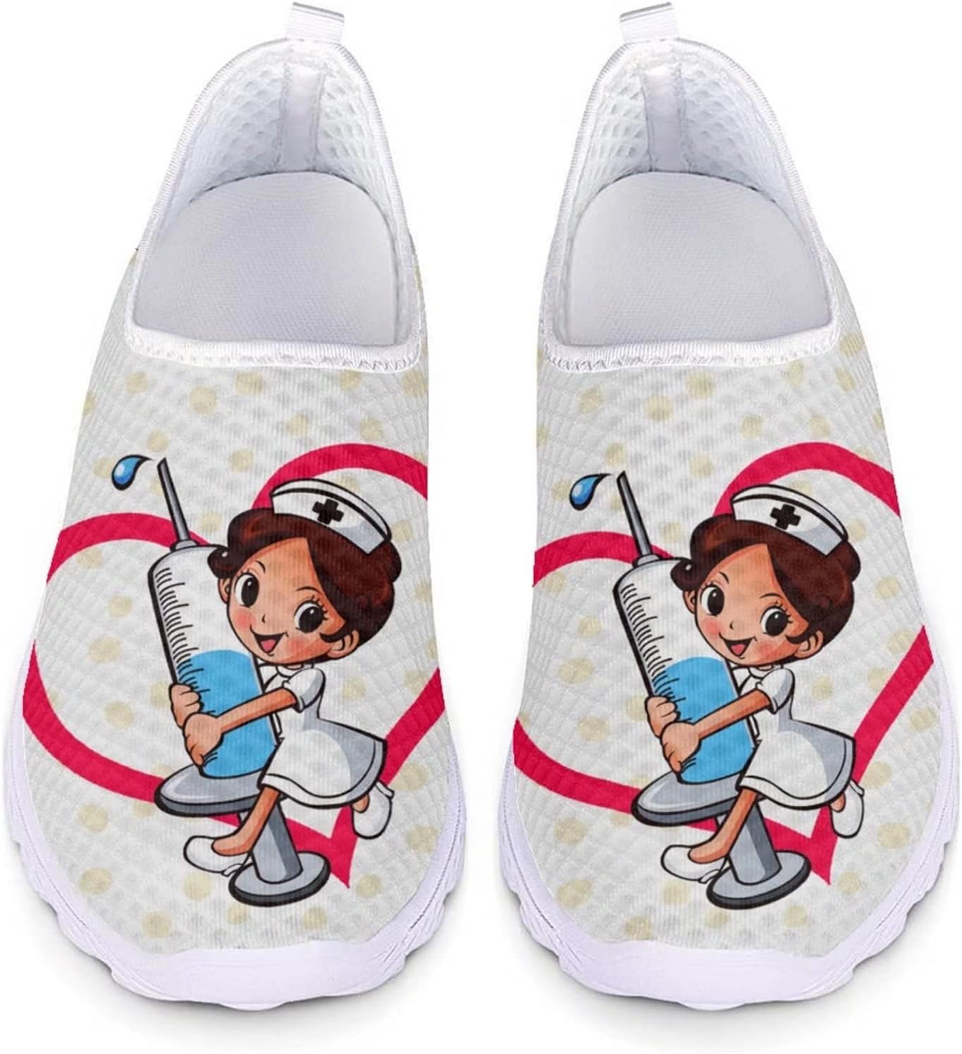 POLERO Baskets Respirantes Pour Filles, Chaussures D'infirmière Décontractées Confortables Pour Femmes, Chaussures De Marche Légères, Chaussures De Course Pour Le Sport, EU36