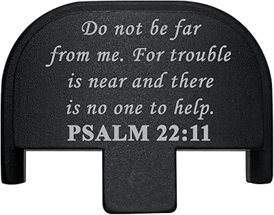 NDZ Performance Rear Slide Cover Back Plate for Smith & Wesson Self Defense S&W SD9 SD40 VE 9mm .40 Black Custom Laser Engraved Image: Bible Psalm 22:11