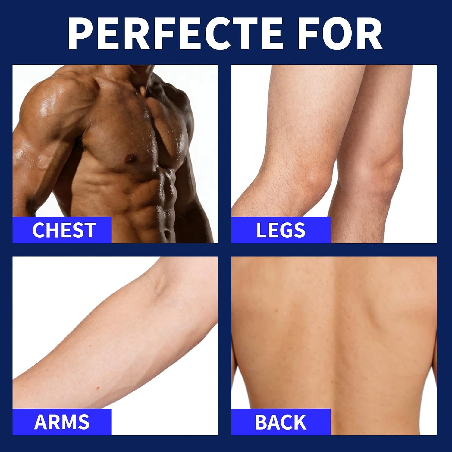 Hair Removal Cream for Men, Sensitive Depilatory Cream for Pubic Area, Chest, Back, Arms & Legs, Painless Hair Removal with Plant Extracts, Smooth Skin Formula, 3.4 fl oz