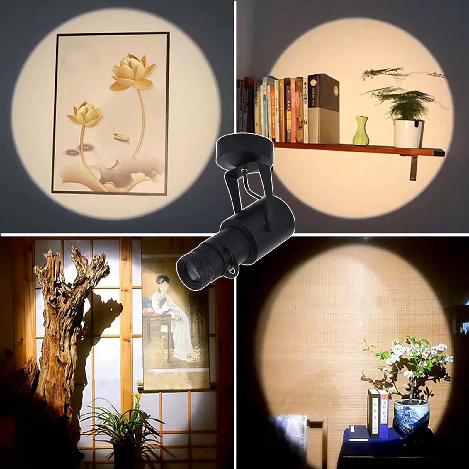 Faretto A LED, Faretto Professionale per Teatro/Palcoscenico, Regolazione Dell'Apertura A 4 Livelli, Faretto con Zoom A Binario, Bar, Ristorante, Faretto da Parete di Fondo,30W-4000K