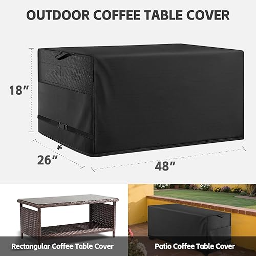 Miniatura 74 de Funda de comedor al aire libre, funda impermeable resistente para mesa de trabajo plana Royal Gourmet PC3401S y PC3401B, compatible con carrito