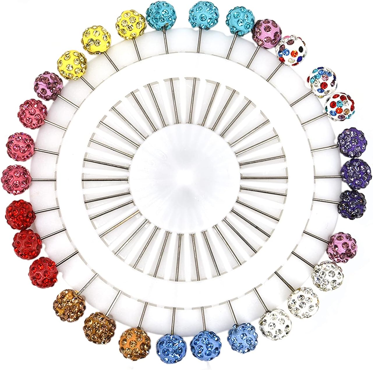 30 Pcs Color Diamond Positioning Pins, Straight Pins, Drill