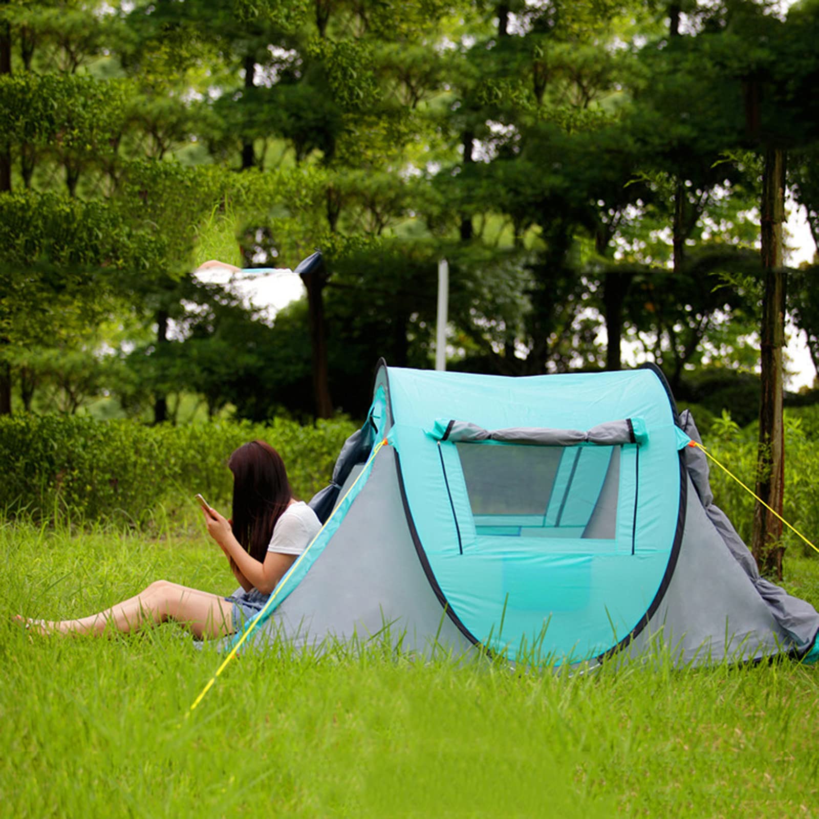 Amazon | ビーチテント3〜4人用屋外キャンプテントキャンプ自動