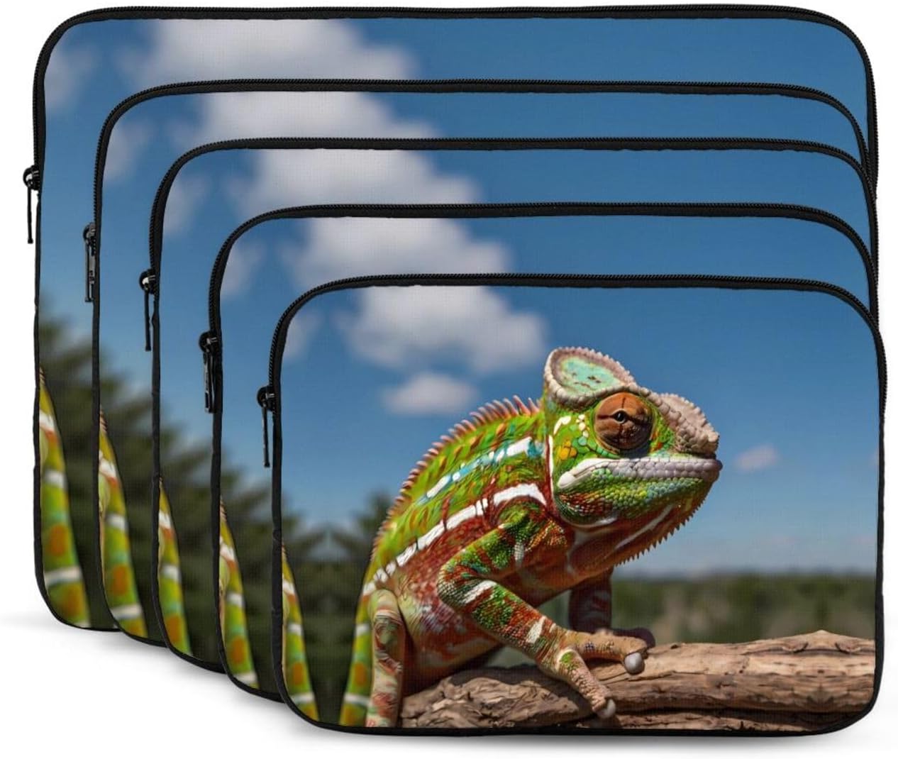 Beautiful Chameleon Printed 10 inch Laptop Case, Business/Office Commuter Laptop Case image 2