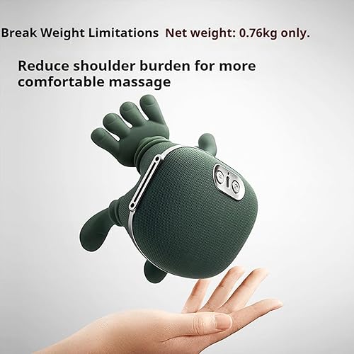 Miniatura 3 de Masajeador calentado, masajeador de cuello con calor, masaje de amasamiento 4D de mano humana biónico, alivia el estrés y la fatiga del cuello,