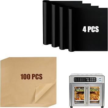104PCS Air Fryer Liners Parchment Paper for Emeril Lagasse 26 QT Air Fryer