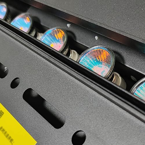 Miniatura 6 de ARZARF Chimenea de vapor de agua montada en la pared, chimenea eléctrica con efecto de llama realista con panel de metal remoto, protección de