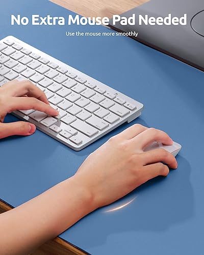 Miniatura 221 de YSAGi Protector de escritorio de cuero, tapete de oficina, alfombrilla grande para mouse, antideslizante, de piel sintética, almohadilla