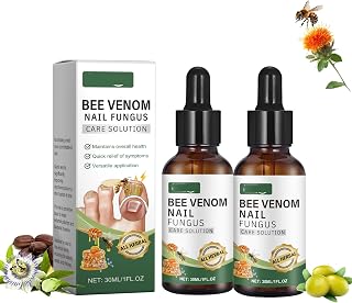 2 Bottles Bee Venom Nail Fungus Treatment Serum for Toenail, Moisturize the Cuticle & Strengthen Nails and Helps Nails Healthy Grow
