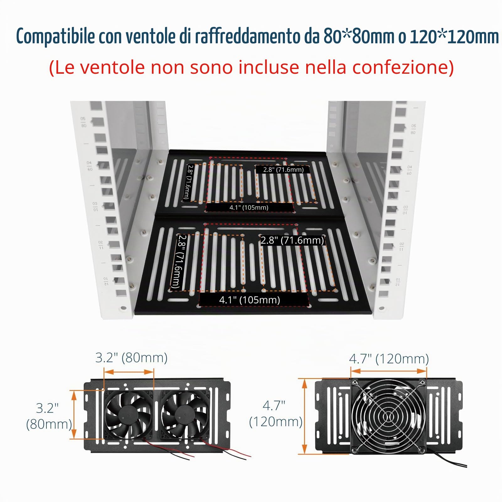 Tecmojo Rack di rete desktop 12U da 10", mini rack per server con pannelli laterali trasparenti e maniglie superiori, profondità 26 cm, adatto per apparecchiature IT da 10", pannelli patch