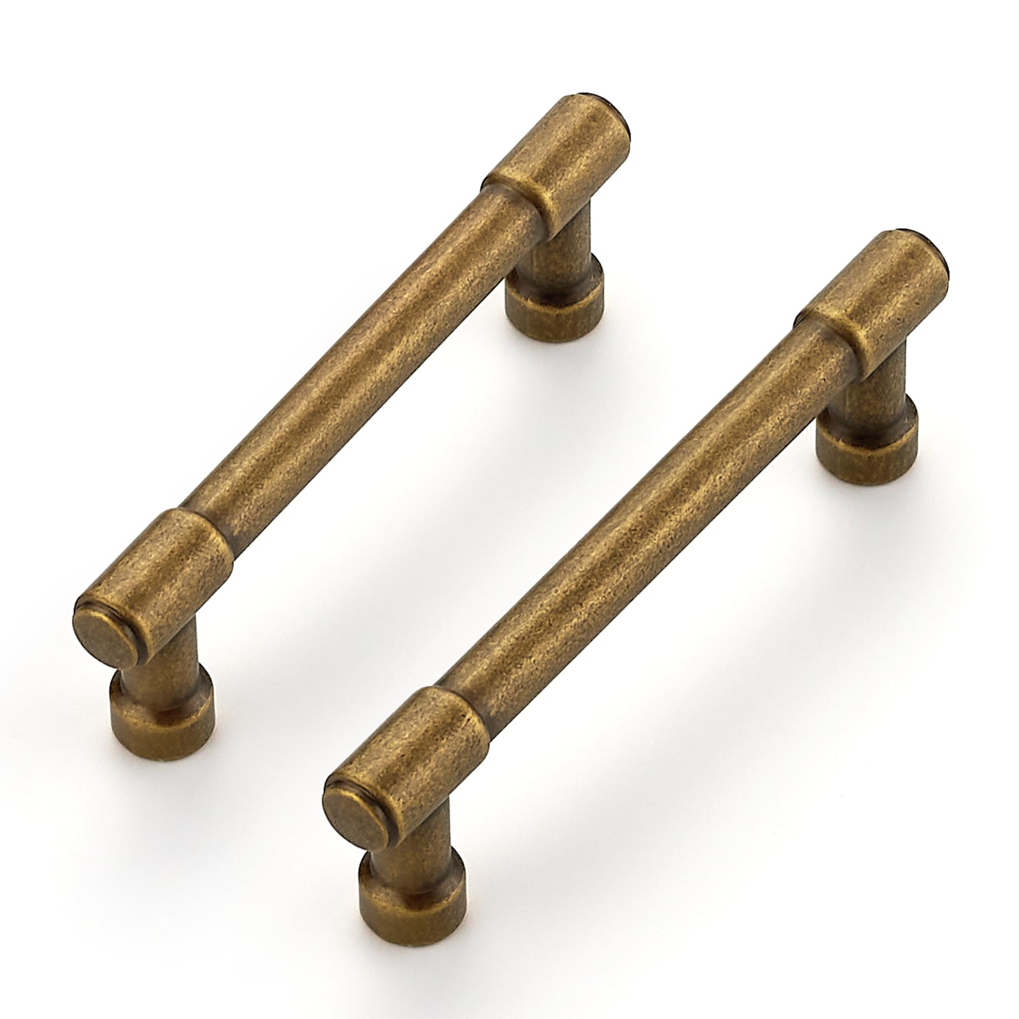 Ravinte Antique Brass Kitchen Pulls Cabinet Handles 3-3/4 Inch 10 Pack