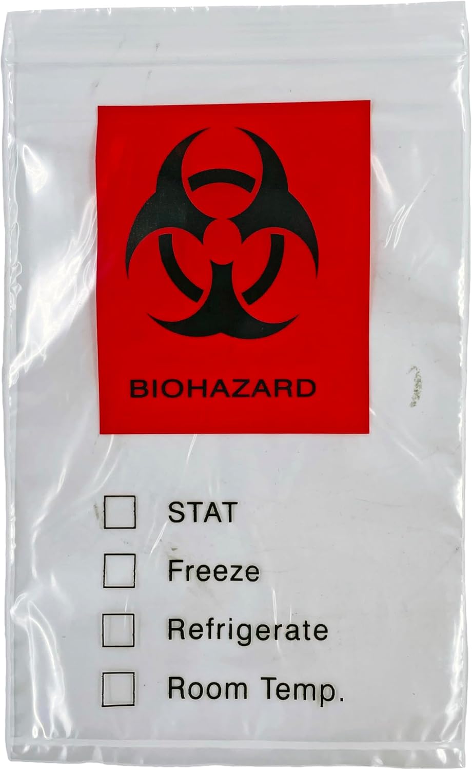 Biohazard Specimen Bag By Dasher's Spice & Beans | 12"x15" Zip Top | with Pouch for Paperwork | 100 ct