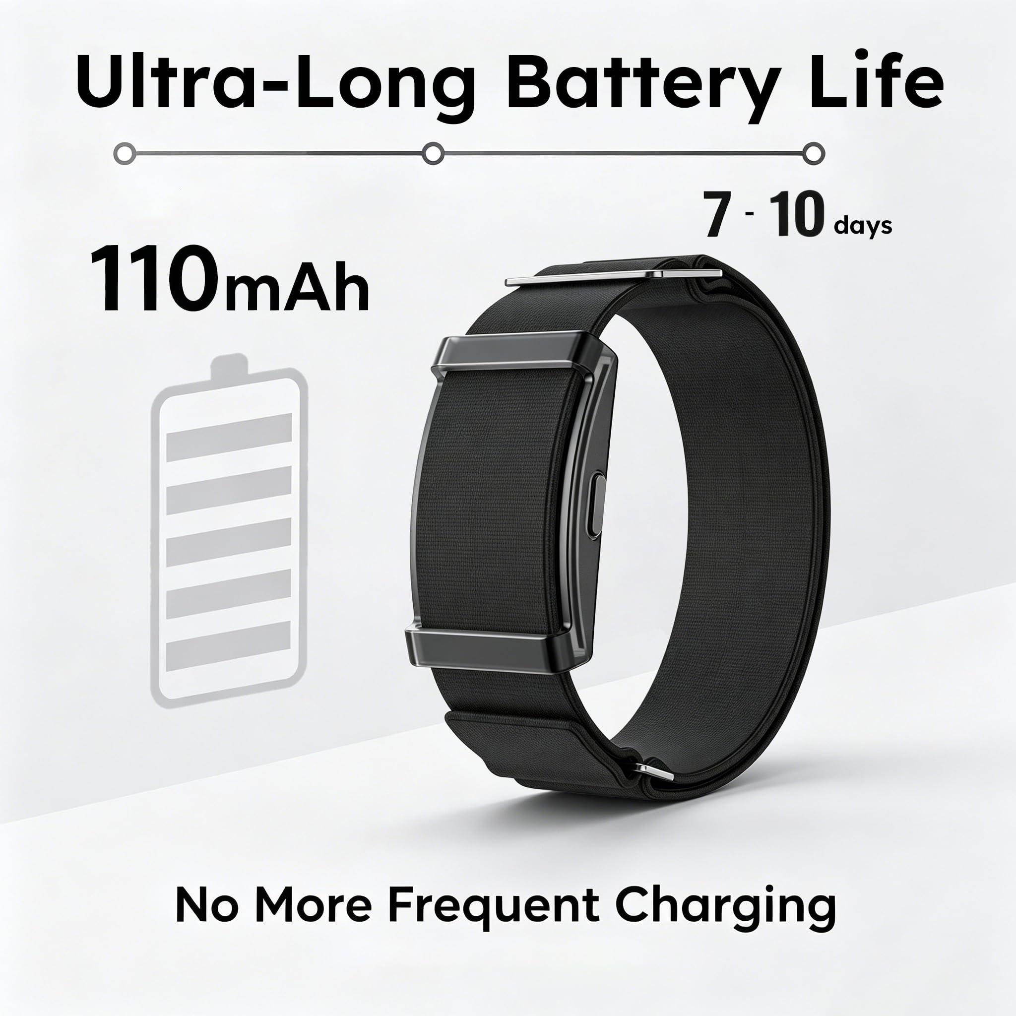 Smart Band Health Band - Pulsera de actividad física sin pantalla, contador de pasos, monitor de frecuencia cardíaca, monitor de sueño, seguimiento de actividad con pasos, distancia, conteo de