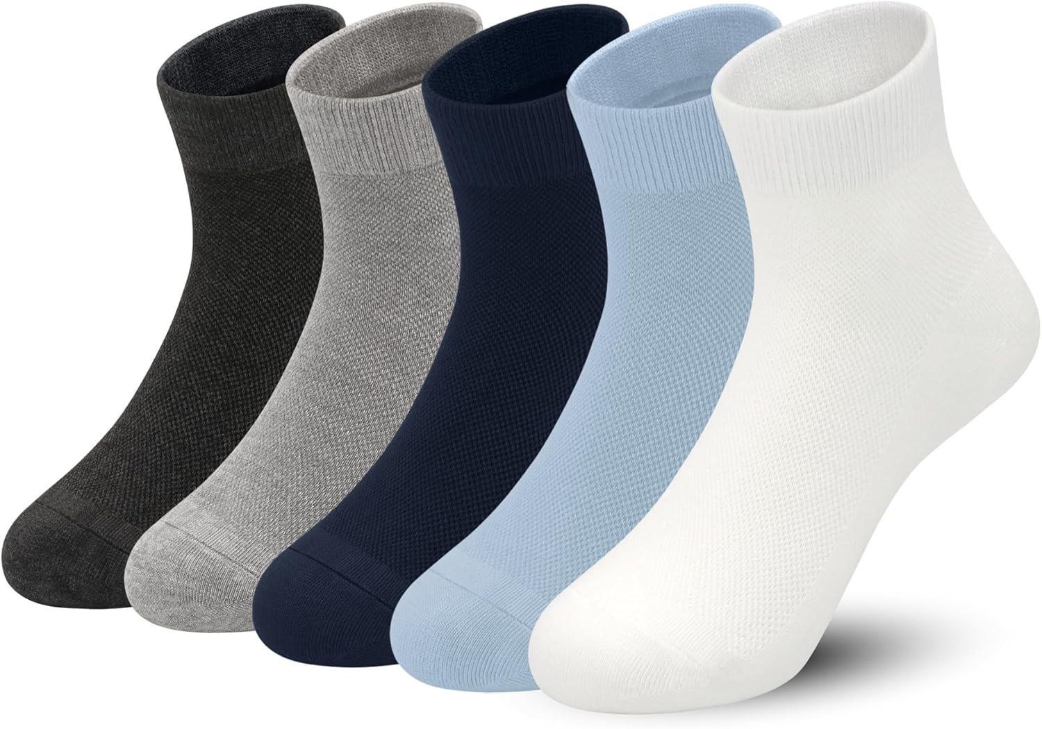 SERISIMPLE Kids Viscose Bamboo Above Ankle Socks Breathable Thin Summer Crew Comfortable Mesh Girls Boys Socks 5 Pairs