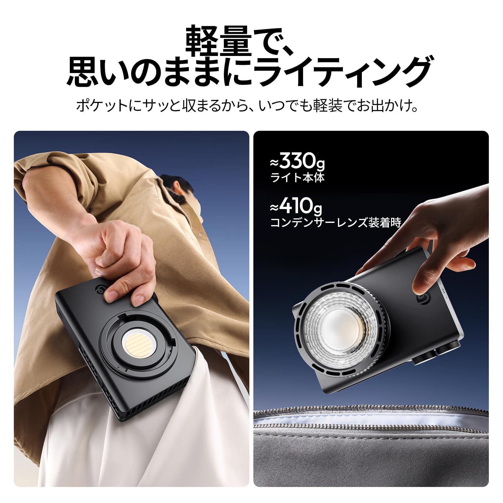 Amazon | Ulanzi C01 100W COBビデオライト 撮影用ライト 30000Lux