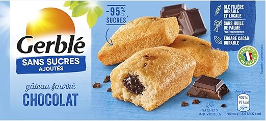 Gerble Sans Sucres Ajoutes Gateau Fourre Au Chocolat 5 Gateaux 150 G Amazon Fr Epicerie