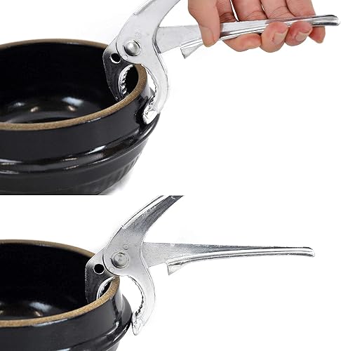 Miniatura 5 de LENITH Soporte de pinzas de aluminio para olla caliente coreana de cerámica Bibimbap Bowl, Dolsot, Ddukbaegi, olla caliente chisporroteante