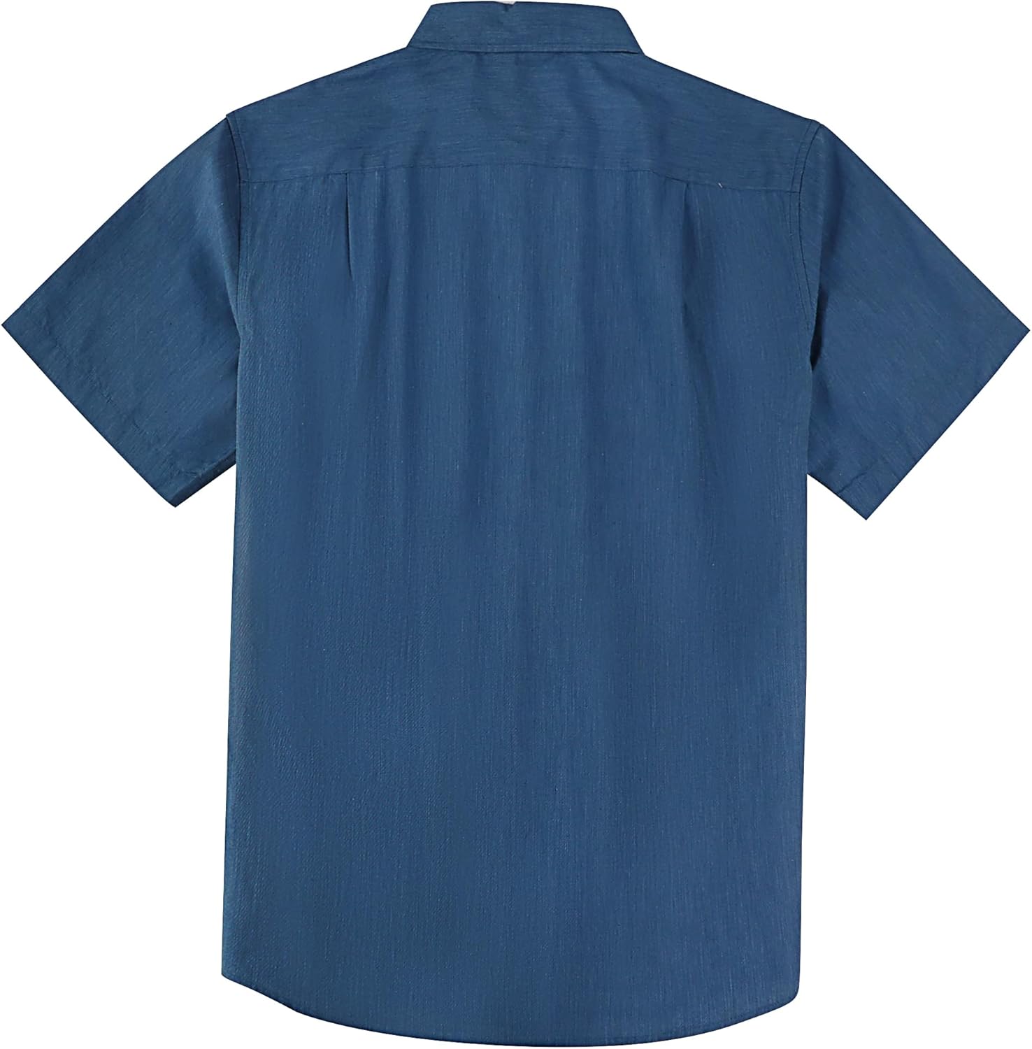 Dubinik® Mens Short Sleeve Button Down Shirts 100% Cotton Plaid Men's Casual Button-Down Shirts with Pocket - Image 2