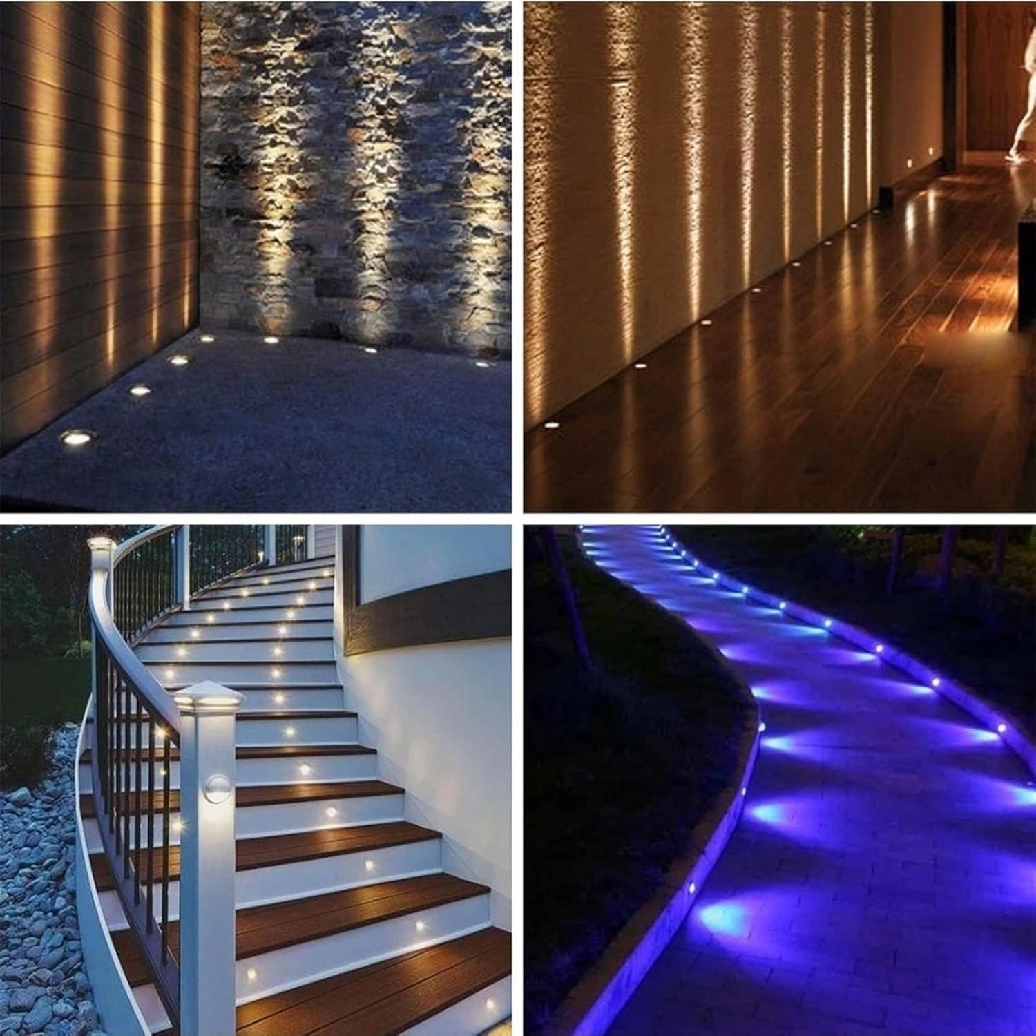Luci A LED Subacquee per Laghetto per Esterni Giardino Feste Fontana Ip68 Interrate Paesaggistiche 12V Faretto Rotondo da Incasso Bianco Caldo/Rosso 52X85 Mm