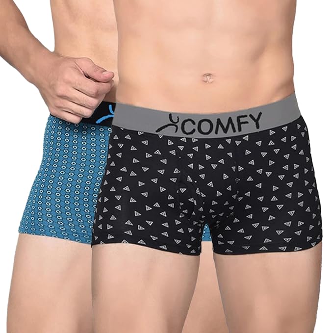 Amul Comfy Men's Cotton Spandex Trunk | Wide Comfort-Grip Elastic Waistband | He