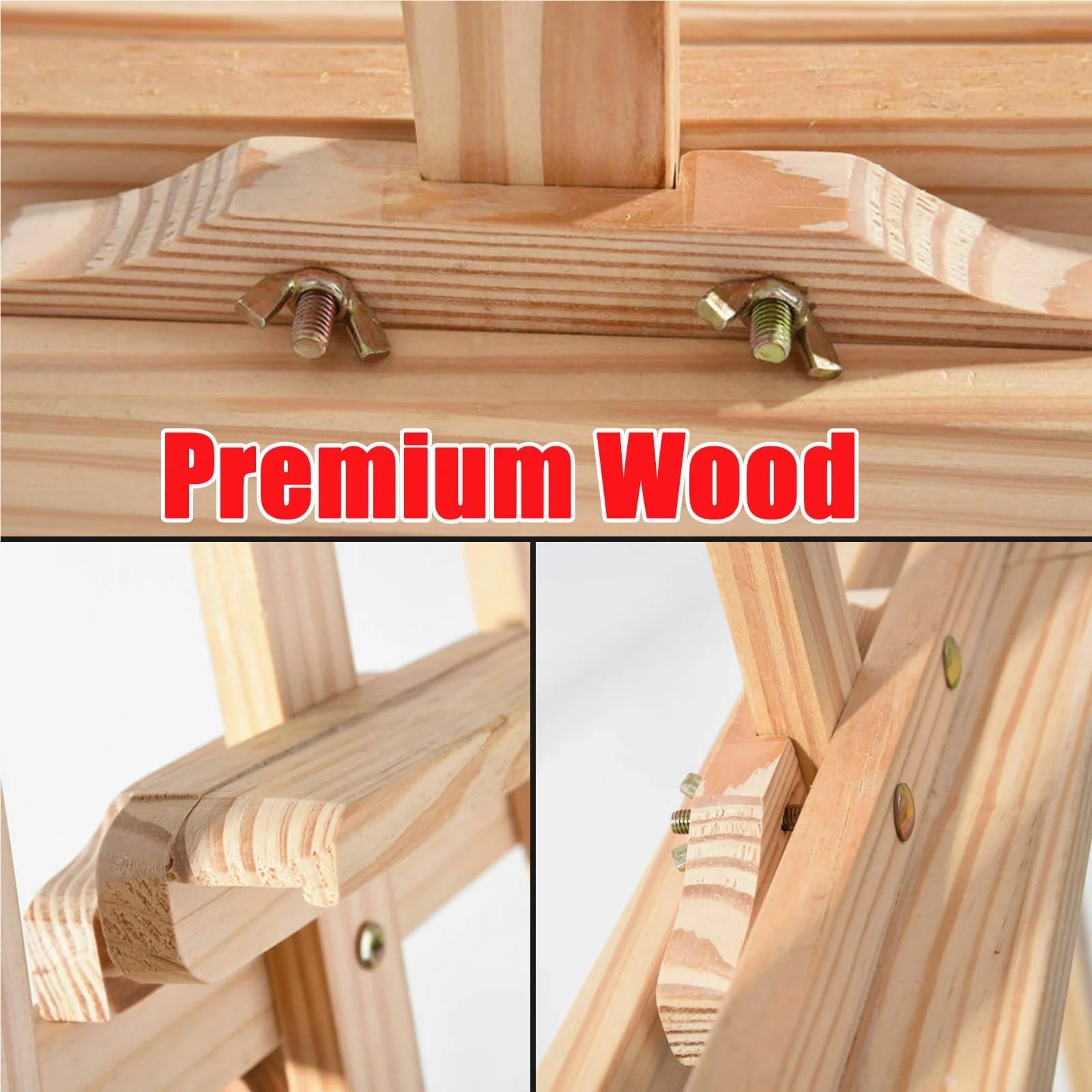 Caballete de mesa de madera de pino ajustable for artistas, pinturas, manualidades, soporte de madera, suministros de decoración for fiestas, 1,5 m/1,75 m(1.75m 69inch)