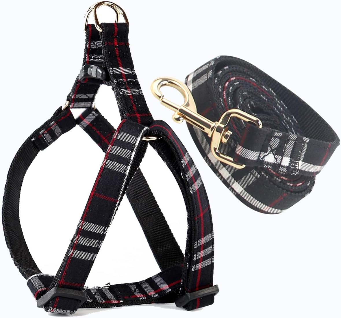 SuperBuddy Cute Dog Harness and Leash,Adjustable and No Pull Harness with Safety Buckle for Small Medium Large Pet image 5