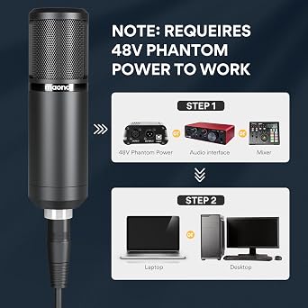 MAONO XLR Microphone, PM320S & PD100 Podcast Cardioid Studio Recording Mic for Streaming, Podcasting, Singing, Voice-Over, Vocal, Home-Studio, YouTube, Skype, Twitch