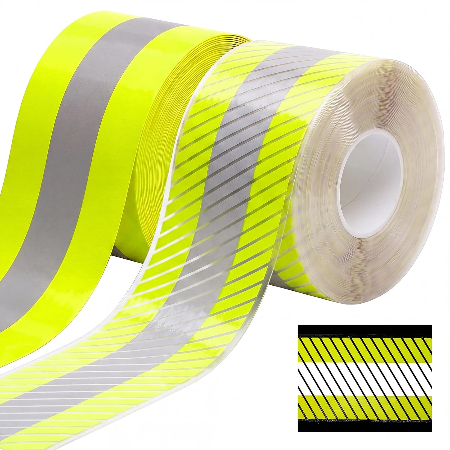 2 Pcs 2" X33ft/11 Yard High Visibility Iron on Reflective Tape for Clothing