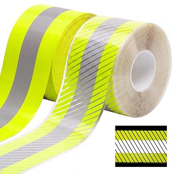 2 Pcs 2" X33ft/11 Yard High Visibility Iron on Reflective Tape for Clothing
