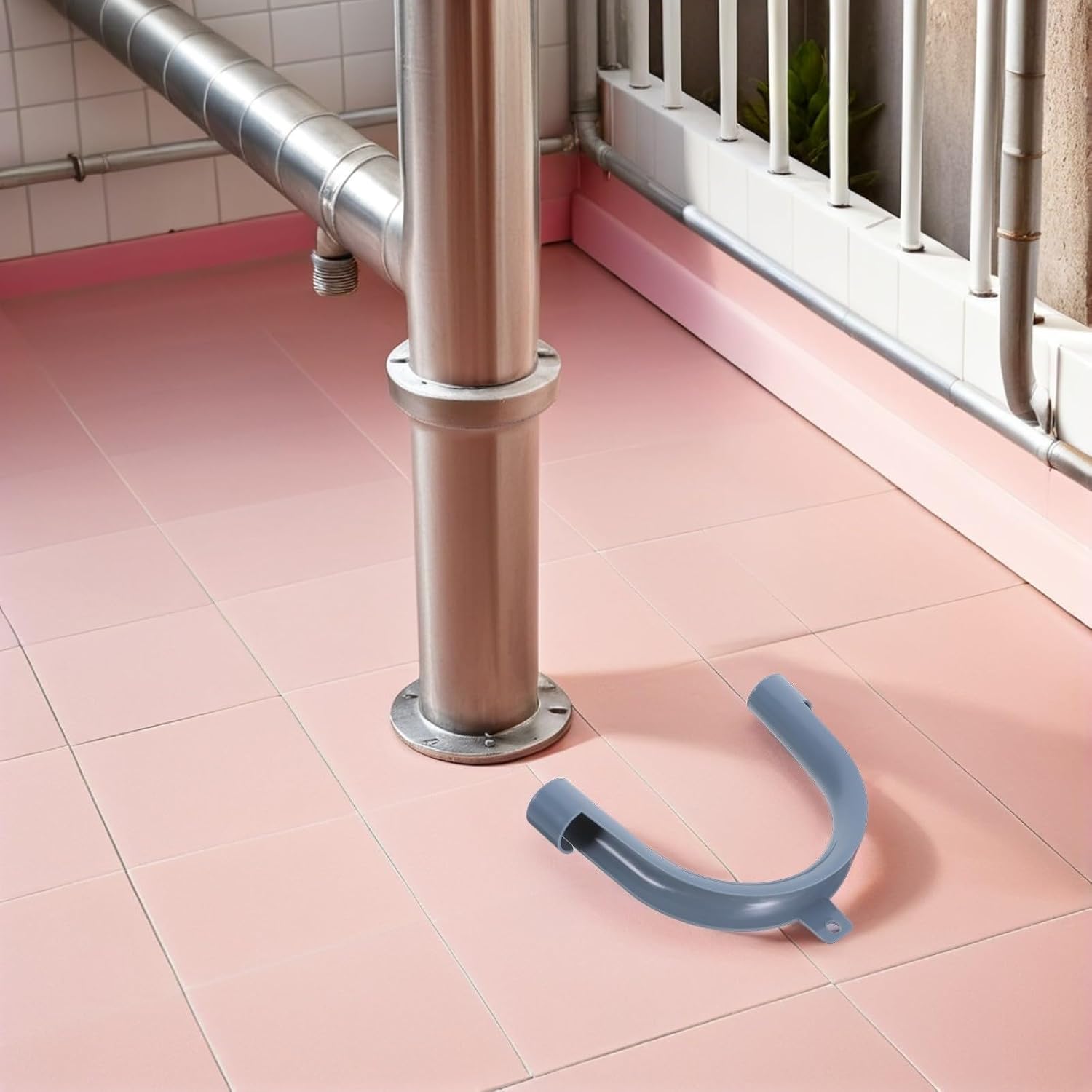 6pcs U-shaped Drain Pipe Hook for Washing Machine Drain Hose Plastic | Laundry Room Organization, Space-saving Support, Fits Most Models, Secure Hold for Drain Pipe