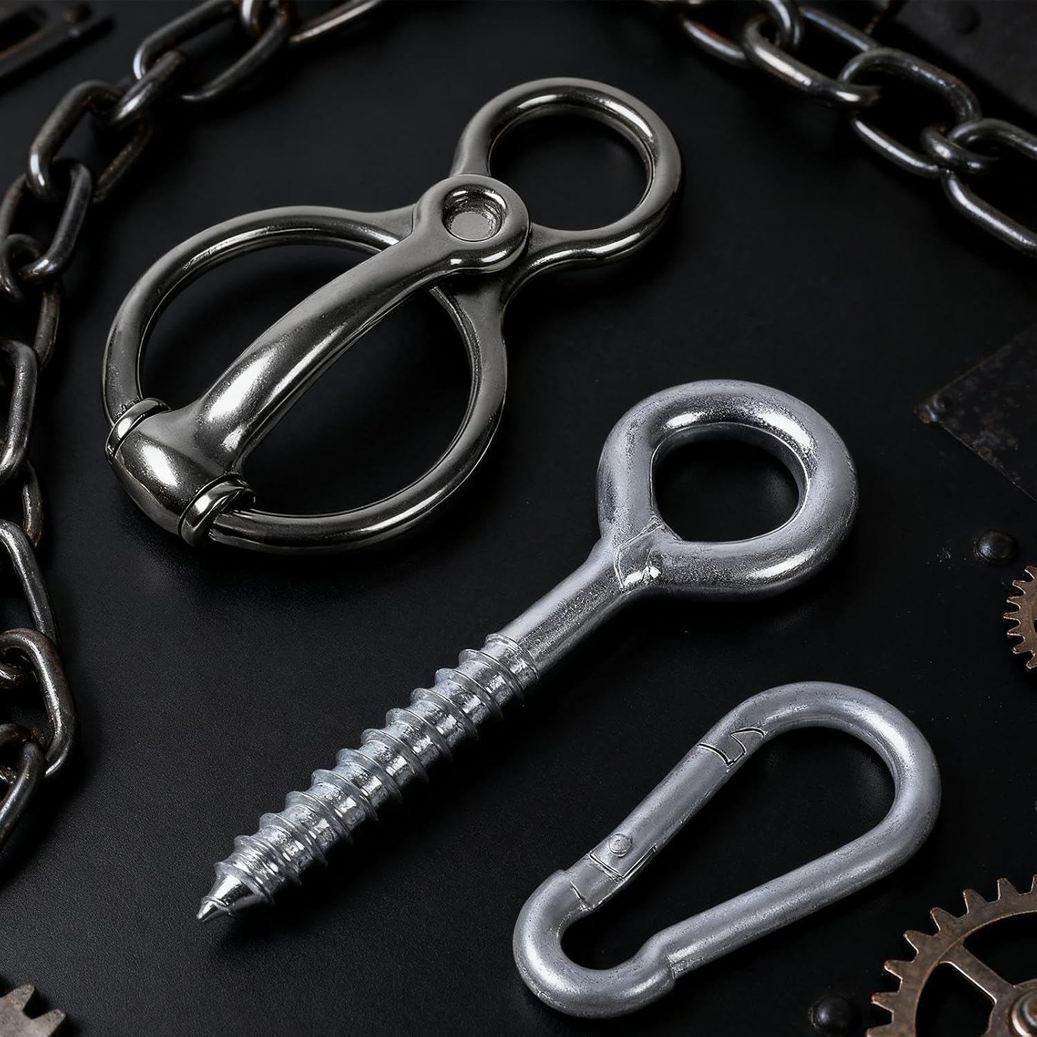 Tie Rings for Horses Stainless Steel Tack | Magnetic Tie Ring Safety Accessories for Stables Barn Carriages Wash Racks Outdoor Pasture Trail Show Grounds Riding Feeding