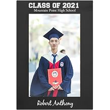 CustomGiftsNow Congratulations Graduate Class 2021 2022 2023 - Aluminum Hanging/Tabletop Remembrance Celebration Memory Photo Picture Frame 5x7-inch Vertical