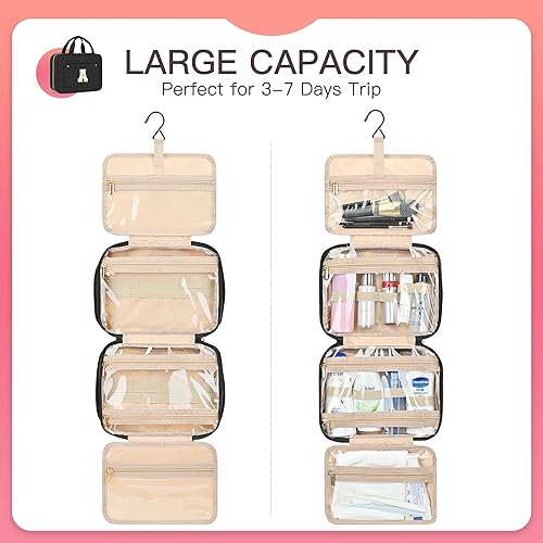 Miniatura 2 de Neceser para mujer, neceser de viaje para colgar y maquillar, Negro -, A