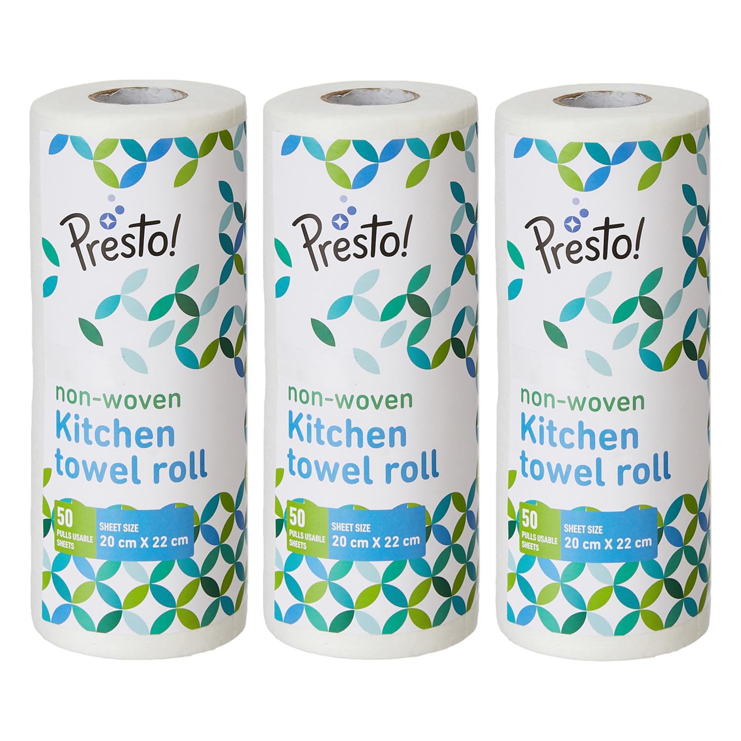 Amazon Brand - Presto! Non-Woven Reusable Kitchen Towel Roll | 50 Pulls | 150 Sheets (Pack of 3) | Size: 20 x 22 cm | White | Washable | Highly Absorbent | For Daily Use-image-30