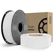 Inslogic Matte PLA Filament 1.75mm 3D Printer Filament, Fine Matte Texture & High Precision, Dimensional Accuracy +/- 0.02mm, Fit Most FDM 3D Printers, 2.2lbs*2, White+White, Spool+Refill