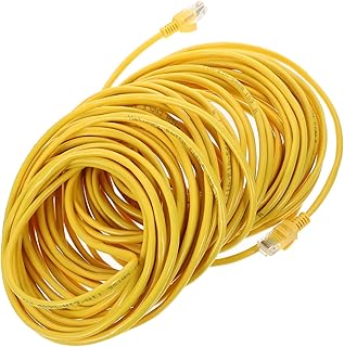 Homoyoyo Cable Ethernet Cat 5e de 20 M Elegante de Color Amarillo de para Computadoras Portátiles