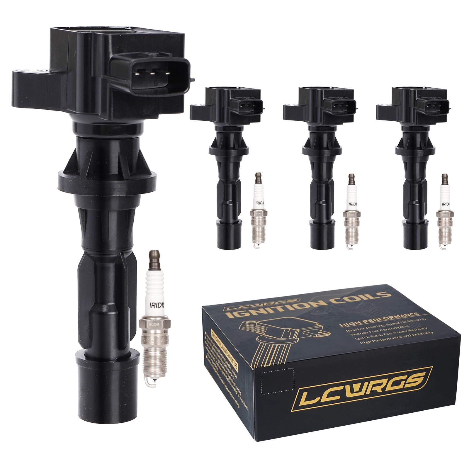 Amazon.com: Set of 4 Ignition Coil Pack and Spark Plugs Fits for
