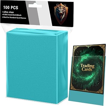 100 Count Card Sleeves for Trading Cards,Mint Green Deck Card Sleeve,Premium Matte Standard Size Card Protectors for MTG,CCG,TCG Playing Game Cards, Football Card,Sports Cards Mint Green