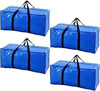 Vista 8 de Bolsas de mudanza extra grandes con cremalleras fuertes y asas de transporte, bolsas de almacenamiento para ropa, suministros de mudanza