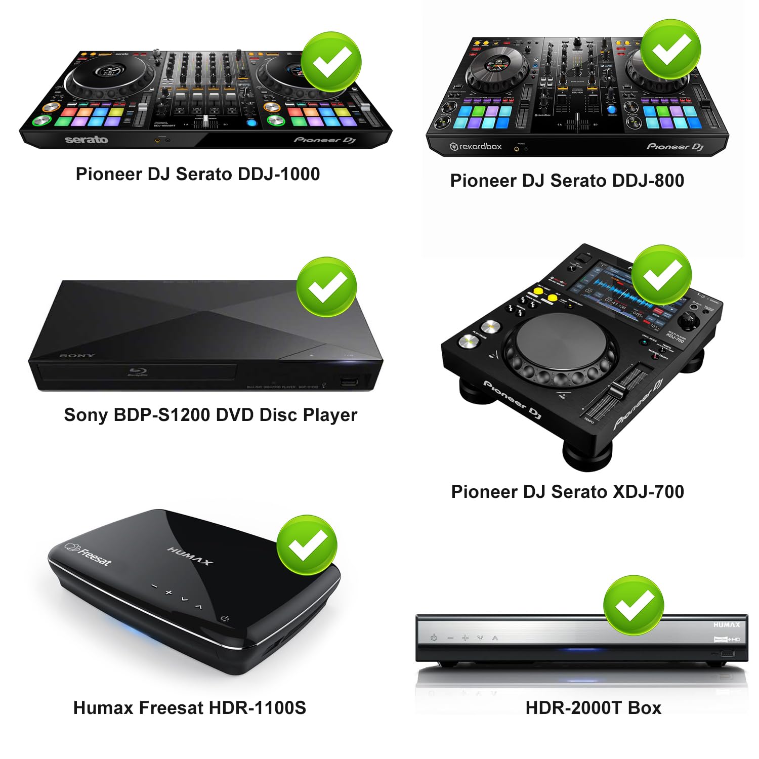TAIFU 12V Adaptador de Corriente para Pioneer DJ Serato DDJ-1000 DDJ-800 XDJ-700 DDJ-SR2, Humax freesat HDR-1100S HDR-2000T Box Fuente de alimentación Sony PlayStation VR PS4 PSVR PSVR2 Cargador