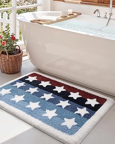 Miniatura 14 de Alfombra de baño DEXI lavable, 24x36 antideslizante, alfombra de baño absorbente de microfibra suave y felpuda, de secado rápido para el piso de la