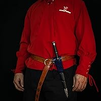 Vista 7 de Armory Replicas™ - Funda de daga de cuero genuino - Rana espada ajustable de inspiración medieval para armas pequeñas