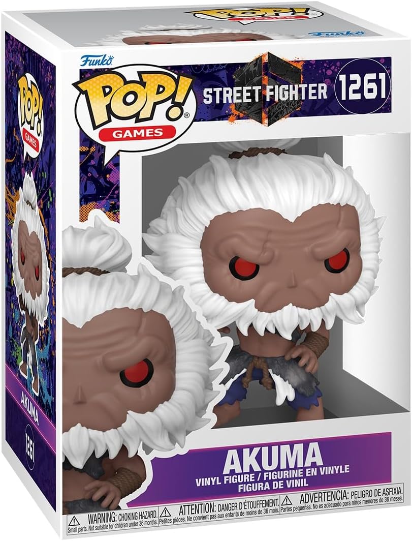 Funko Pop! Gry: Street Fighter 6 - Akuma - 1/6 szansa na wariant Chase - 1 w 6 szansy odbioru rzadkiego pościgu - kolekcjonerska figurka winylowa - pomysł na prezent